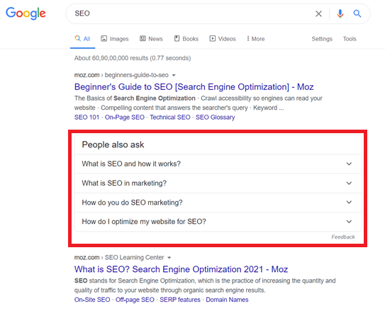 People Also Ask Google SEO Strategy